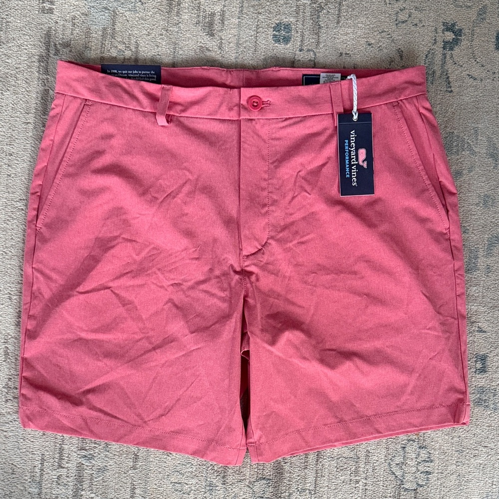 Vineyard Vines Coral Flat Front Shorts